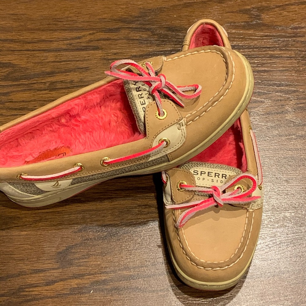 Sperry Top Sider fur lined Boat shoes 7